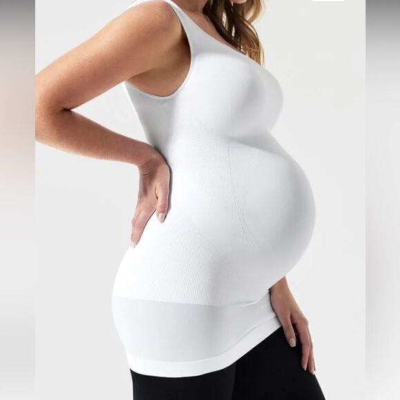 BLANQI Everyday Maternity Support White Tanktop Sz L - Picture 2 of 7